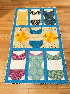 Handmade Quilt Throw Swimsuit Whimsical Summer 61”x36”
